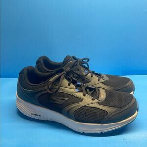 SKECHERS Go Run Air Cooled Goga Mat Men Athletic Shoes Charcoal Blue Size 11.5